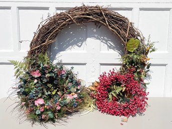 Large Twig Wreath And More Decorative Wreaths - Just In Time For Fall!