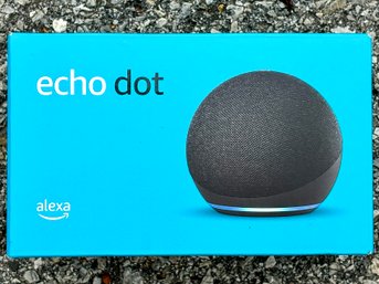 An Alexa Echo Dot, In Original Box