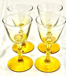 Vintage Forever Amber Liquor Cocktail Glasses By Libbey Glass Co.