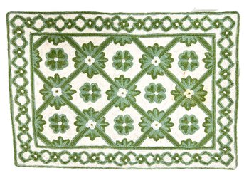 Set 10 Bloomingdales Wool Embroidered Placemats With Cotton Backs Made In India