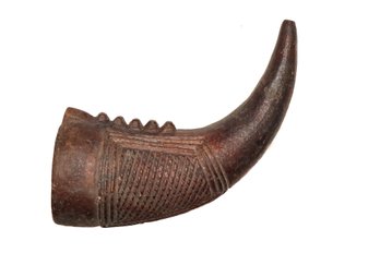 19th Century African Art Kuba Kingdom Wine Horn Cup