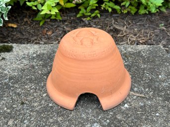 A 'Toad In The Hole' Toad Abode In Terracotta, Made In The U.K., Used For Garden Pest Management