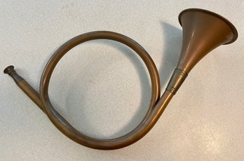 Large Vintage Brass Post Horn