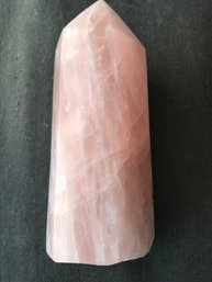 Rose Quartz Crystal Gem Stone, 1 LB 12 Oz, 6 1/2inch