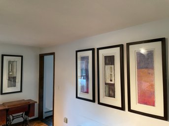 Set Of Four Contemporary Framed Art Works.