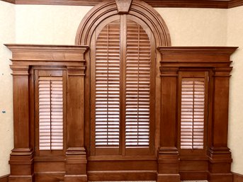 Gorgeous Custom Wood Window Trim With Wood Shutters - Rm 2E