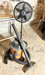 Rigid Wet/ Dry Shop Vac  & Lasco Standing Fan