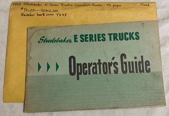 1955 Studebaker E Series Trucks Operator's Guide