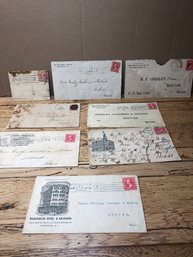 True Antique Stamped Envelopes. 1892 & 1899!    Lot 59