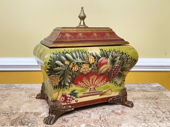 An Attractive Hand Painted Lidded Box