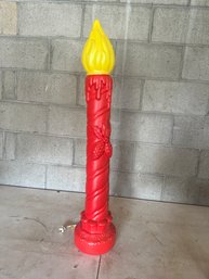 Vintage Christmas Candle Blow Mold