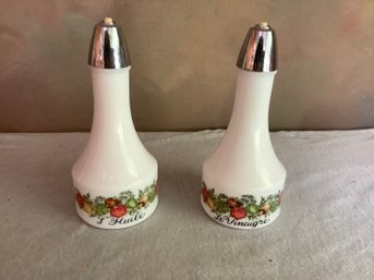 Vintage Gemco Oil And Vinegar Set LHuile And Le Vinaigrette Cruet Set