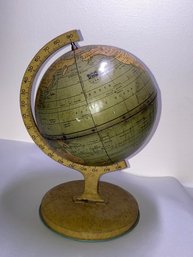 Early Circa 1930s CHEIN Tin Lithographed Spinning World Globe- Prominent Toy Manufacturer