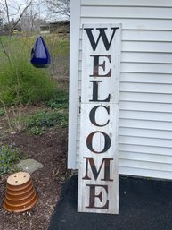 Fabulous Large Wooden Welcome Sign