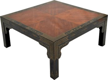 A Vintage Lacquered Chinoiserie Coffee Table By Drexel