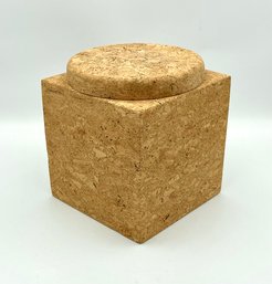 Mid Century Solid Cork Ice Bucket