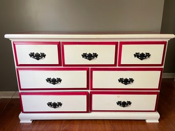 Hand Painted , Vintage Low Dresser.