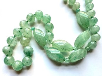 Genuine Jade Beaded Necklace, Japan