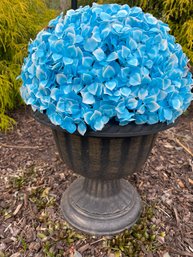 Faux Hydrangea In Urn