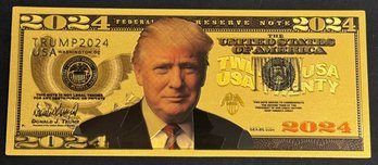 Gold Colored Trump Bill