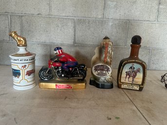 Group Of Jim Bean And Collectible Whiskey Bottles