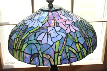 Pair Of Beautiful Stained Glass Lamps 16w 22t