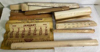 Vintage Calendars Rolled Up