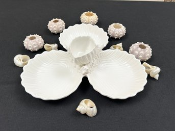 Shell Collection And Italian Shell Serving  Piece