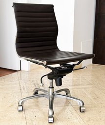 A Leather Office Chair In Eames Style