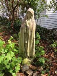 Lovely Vintage Concrete Madonna / Mary Statue - Very Nice Piece - Large Size Almost 40' - Vintage Statue