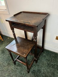 Antique Telephone Table & Seat