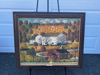 C. Wysocki Valley Pumpkin Farm Framed Print