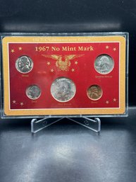 1967 United States Commemorative Gallery With 40 Silver Kennedy