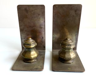 Pair Of Mark Cross Brass Bookends