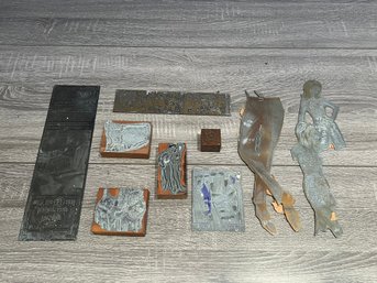 Lot Of Vintage Printing Plates