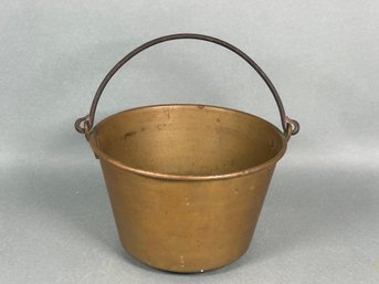 Antique Copper Bucket With Handle