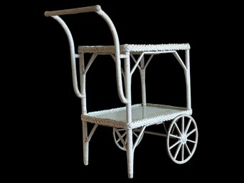 Wicker Bar Cart