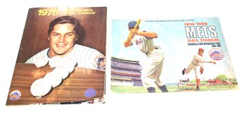 Lot Of 2 1969 New York Mets/1975 New York Mets Official Year Book