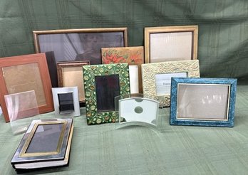 Lot Of 11 Picture Frames And 1 Photo Album