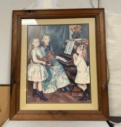 Pierre-Auguste Renoir The Daughters Of Catulle Mendes Custom Framed Print. DS - WA-D