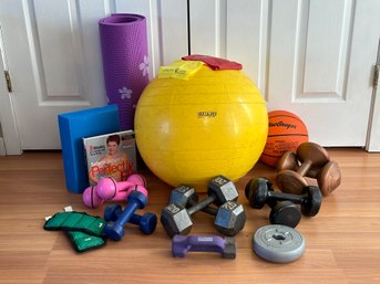 An Assortment Of Personal Fitness Equipment