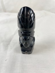 Onyx Or Obsidian Carved Figurine