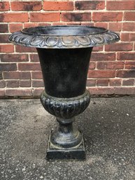 (1 Of 2) Bid Is For One Antique Victorian Style Cast Iron Garden Urn - Bid Is For ONE - We Have Two Urns !