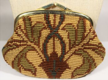 French Made Ancient Tapestry Carson Pirie Scott & Co. Change Purse Vintage