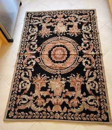 Vintage Floral Needlepoint Rug