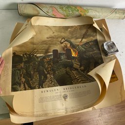 Fat Globe Map And US Military Prints