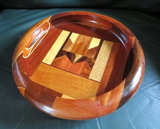 Hand Turned Segmented Low Wood Bowl