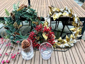 Balsam Hill Winter Wreath, Feather Wreath, Hurricane's & More....