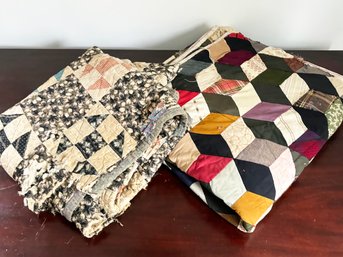 Vintage Quilts - Deteriorated, But Could Be Used For Pieces