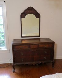 A Berkey And Gay 3 Drawer Dresser With Matching Wall Mirror